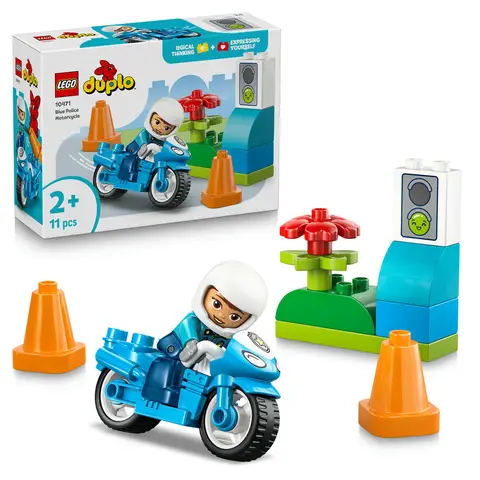 LEGO DUPLO Town 10471 Blue Police Motorcycle
