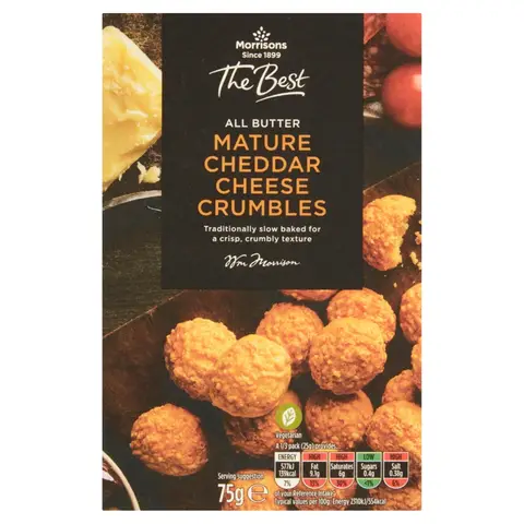 Morrisons The Best All Butter Mature Cheddar Cheese Crumbles 75g