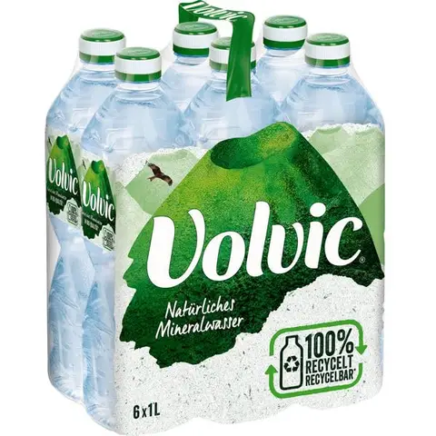 Volvic Natürliches Mineralwasser Ohne Kohlensäure 6x1L