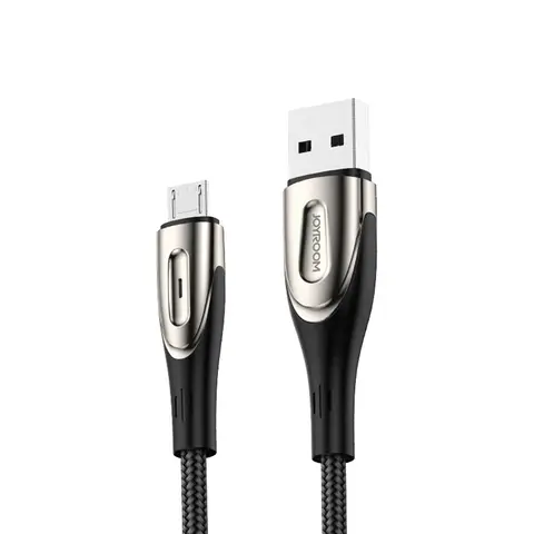 Joyroom Sharp S-M411 USB-A auf Micro-USB Ladekabel 2m 3A Schnellladefunktion 1 Pack für Android-Handys, Lautsprecher und Power Banks