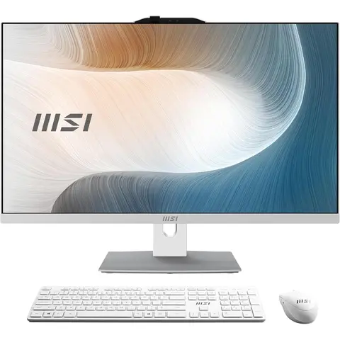 MSI Modern AM272P 1M-838DE – All-in-One PC, 27 Zoll, FHD (1920x1080), Intel Core 5 Prozessor 120U, 512GB SSD, 8GB DDR5, Webcam, Windows 11 Pro, Weiß