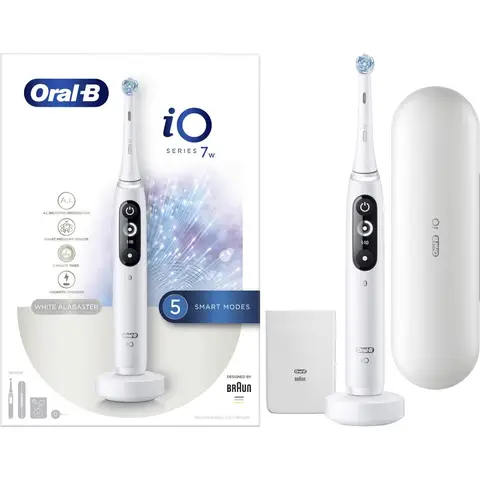 ORAL-B iO Serie 7 White Alabaster - Elektrische Tandborstel - Slimme Sensing AI-Reiniging
