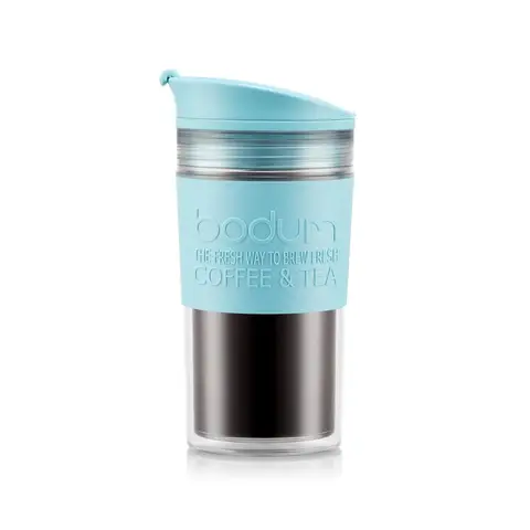 Gobelet de voyage BODUM 350ml - Bleu bébé - Système à double paroi