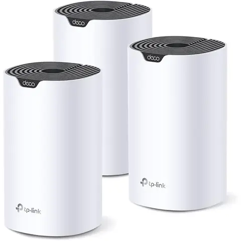 TP-LINK Deco S7 Mesh-WLAN-System AC1900, 3er-Pack, Dualband, WLAN-Abdeckung für das ganze Haus, Gigabit-Ports, App-Steuerung, Weiß