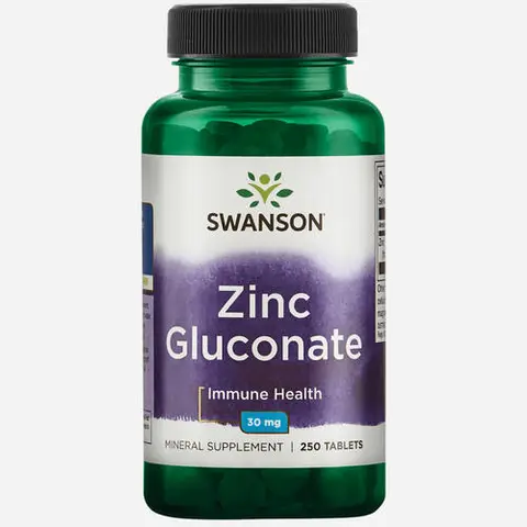 Swanson Zinc (gluconate) 30mg - 250 comprimés (250 doses)