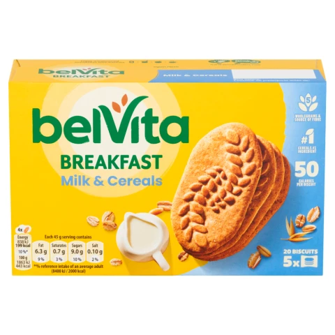 Belvita Breakfast Milk & Cereals 5 Pack 225g