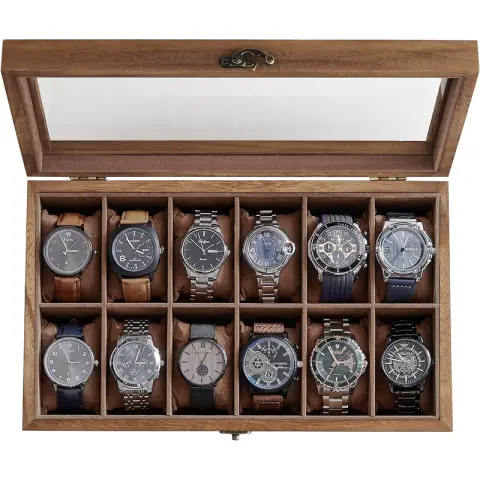 SONGMICS Watch Box, 35x21x8.5cm, 12 Slots