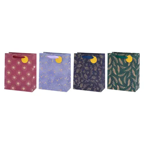 Mikirei Gift Bags Metallic Florals Assorted Medium 8pcs