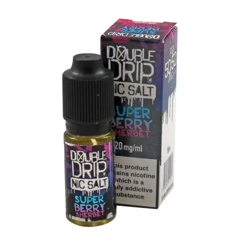 Double Drip Nic Salt E-liquid Super Berry Sherbet 20mg