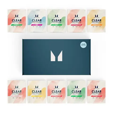 MyProtein Clear Whey Variety Pack (10 Samples) Protein Nutrition Powder - 10 x 25g