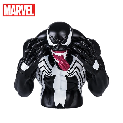 1pc Marvel Venom Piggy Bank Officially Licensed Menacing 3D PVC Stereo Figurine Money Box Coin Bank Waterproof Shatterproof Collectible Desktop Organizer Home Decor Savings Jar