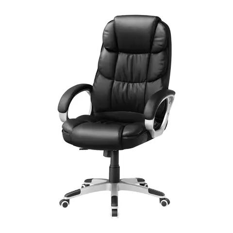 SONGMICSHOME Task Chair, Adjustable Height, Swivel Office Chair with Armrests, Ergonomic Design for Home, Black