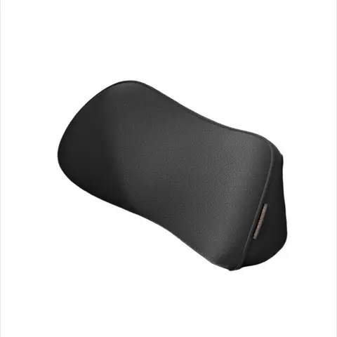 Black Color-Car Lumbar Support Cushion Thin Driver Seat Memory Foam Backrest Pillow, Breathable Suede, 4 Seasons Ergonomic Waist Support black