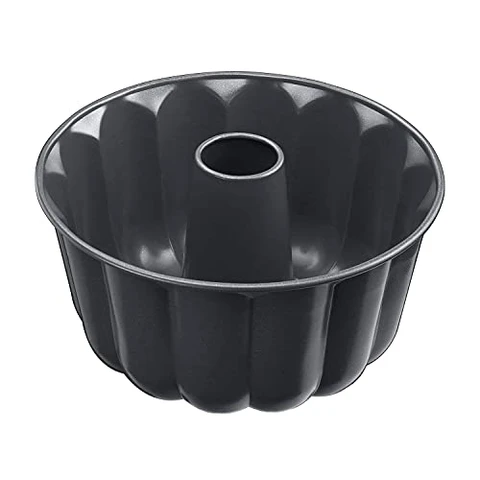 Original Kaiser La Forme Plus Gugelhupfform groß 24 cm, Kuchenform rund, extra hoher Rand, Emailleboden, antihaftbeschichtet, schwarz