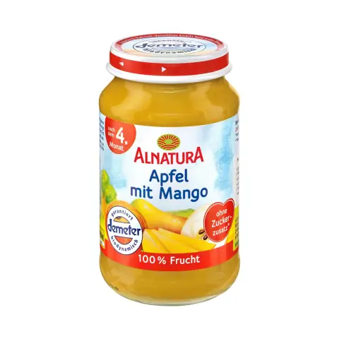 Alnatura Bio Apfel mit Mango (ab 5 Monaten) 190 g