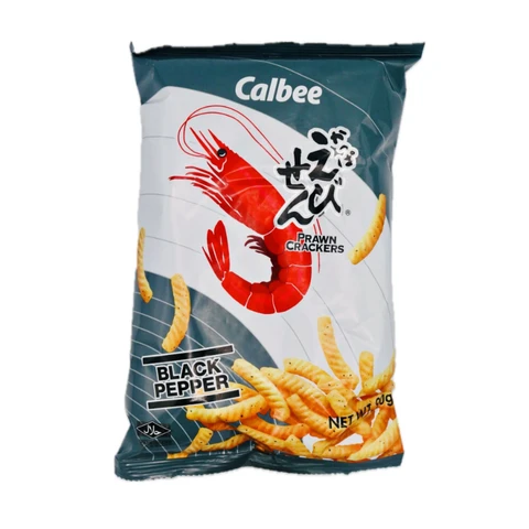 CALBEE Black Pepper Prawn Crackers 90g 