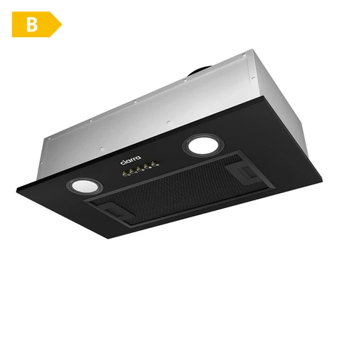 CIARRA Integrated Cooker Hood  52 cm– Built-In Design, Dual Venting Option, Matte Black 