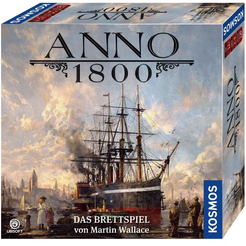 KOSMOS 680428 Anno 1800, Das Brettspiel zum beliebten PC-Spiel, Aufbau-Strategie-Spiel für 2-4 Spieler, Gesellschaftsspiel ab 12 Jahre, mit Originalgrafiken