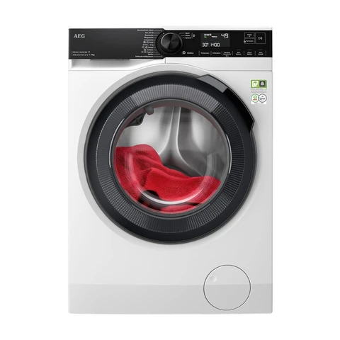 AEG LR9W75490 WiFi Waschmaschine, Serie 9000 mit AbsoluteCare, SoftWater, Wasserenthärtung, ProSteam, Auffrischfunktion, 9,0 kg, Leise, Automatische Mengensteuerung, Nachfüllfunktion, 1400 U/min [Energieklasse A]