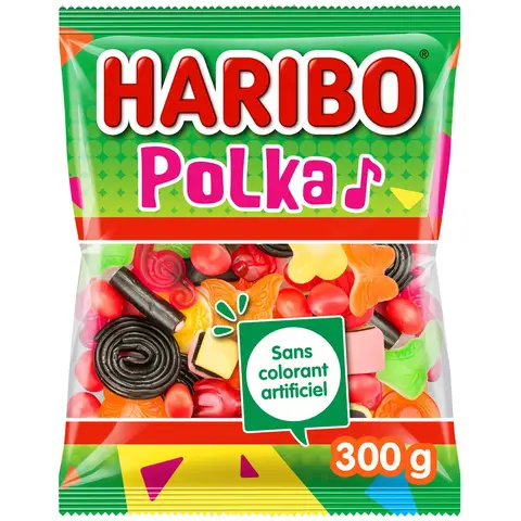 Haribo Bonbons Polka, Sachet 300 g