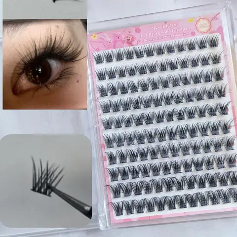MeoMagic 10rows-120pcs Lash Extension Kit with Tweezers&Glue-WM4