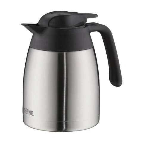 Thermos geïsoleerde thermokannetje THV roestvrij staal mat 1 liter