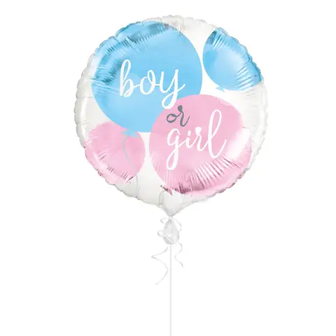 Unique Party Gender Reveal Baby Shower Balloon, 45cm