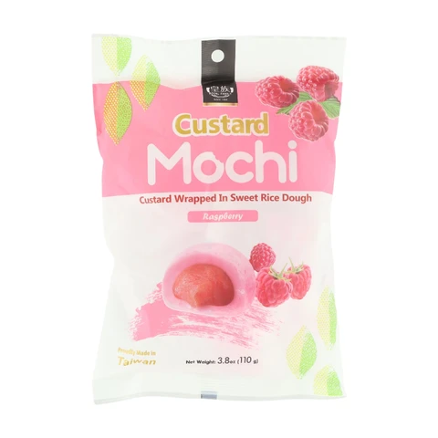 Royal Family Custard Mochi - Raspberry  (With Sweeteners）110g