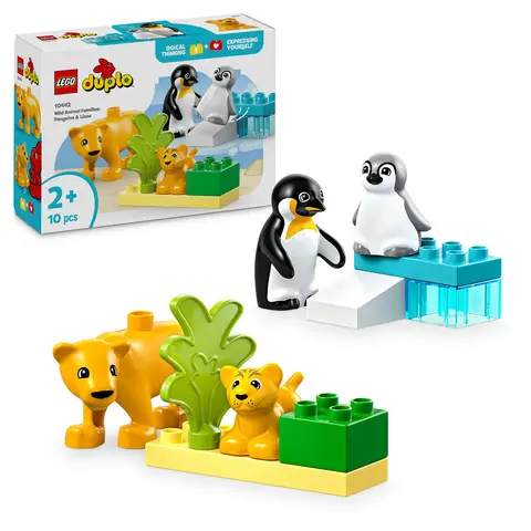 LEGO DUPLO Town 10442 Familles d’animaux sauvages : pingouins et lions