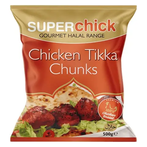 SUPERchick Chicken Tikka Chunks 500GRAMS