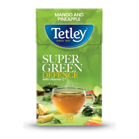 Tetley 20 Supergreen Vitamin C Tropical Tea 40g