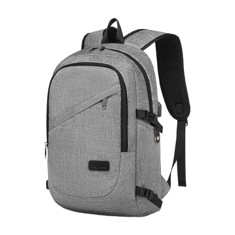 Kono Laptop Backpack Anti Theft Travel Business Computer Rucksack Work Bag with USB Charging Port Lightweight Laptop Bag Water Resistant College School Backpack Bag for Men Women fits 15.6 Inch (Grey)