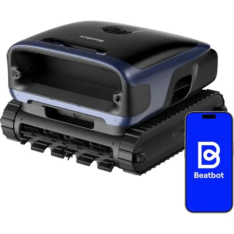 [4-en-1 + Skimmer de Piscine Gratuit de 399 €] Beatbot Sora 70 Robot Piscine sans Fil, Nettoyeur 4-en-1 (Surface et Fond), Filtre XXL Spécial Feuilles, Stationnement Ultra-Léger, Autonomie 5H pour Grands Bassins, Aspirateur Automatique, Bleu