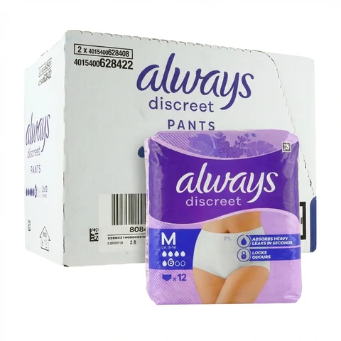Always Discreet Incontinence Pants Women M 2 x 12 Pants