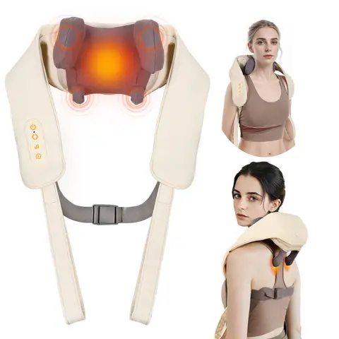 Arboleaf CMN10D Imitation Hand Kneading Neck and Shoulder Massager, Five Massage Techniques, 37–45°C Adjustable Heat Compression, Hands-Free Design, Home Neck and Shoulder Massager