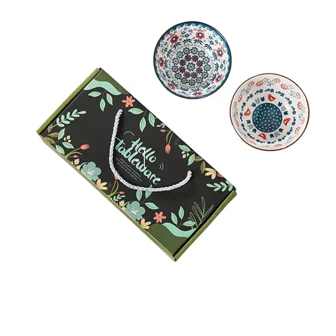 Japanese Ceramic Bowl Set of 2 - Blue