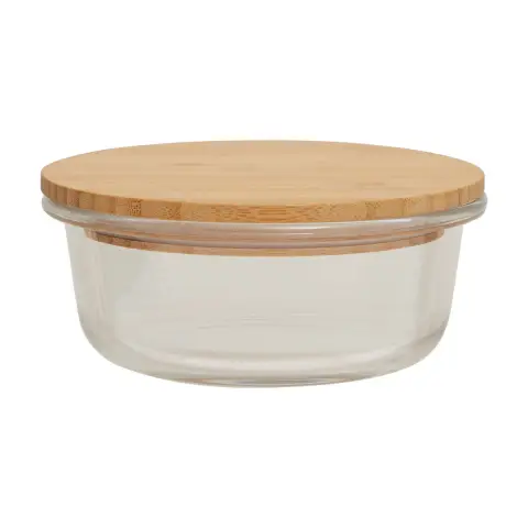 Freska 400ml Glass Container With Bamboo Lid