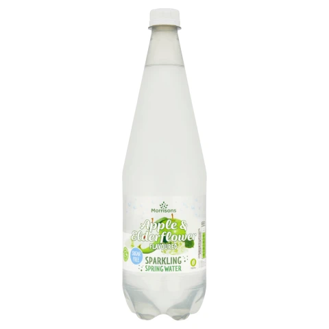 Morrisons Sparkling Apple & Elderflower No Added Sugar Spring Water 1l