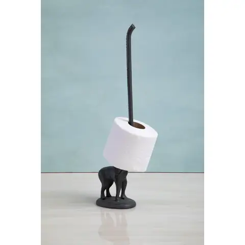 Maison by Premier Grey Finish Elephant Toilet Roll Holder
