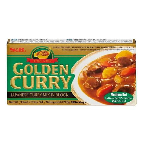 S&B Gouden Curry Saus Mix - Medium Heet 220g