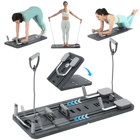 Capelli Sport Table de reformateur multifonctionnelle pour entraînement du tronc, salle de sport à domicile portable et pliable