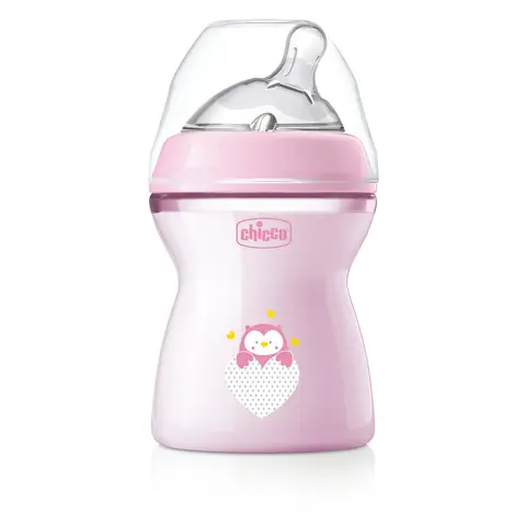 Chicco Baby Bottle NaturalFeeling 250 ml Medium Flow Pink