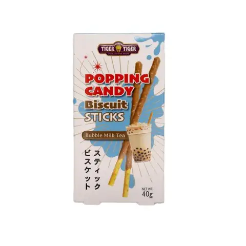 TT - Popping Candy Biscuits Sticks Bubble Milk Tea 40g