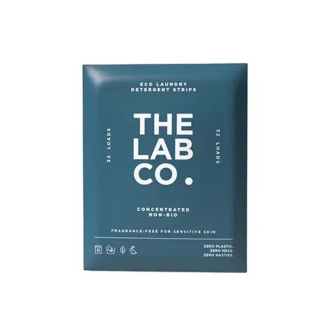 The Lab Co. Laundry Detergent Strips Fragrance Free 32 Loads