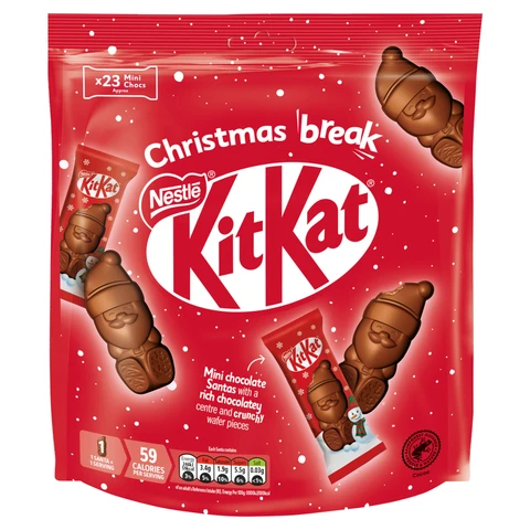 KitKat Mini Santa Milk Chocolate Christmas Sharing Bag 264g