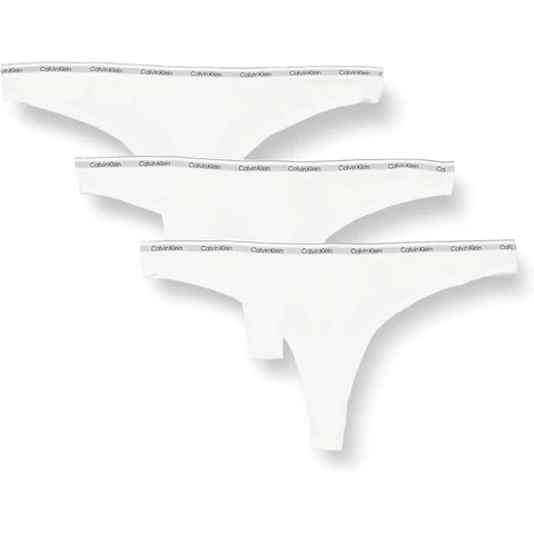 Calvin Klein 3er-Pack Strings - Icon Logo - Weiß M