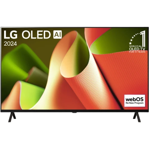 LG OLED55B4ELA TV 139 cm (55 Zoll) OLED Fernseher (α8 4K AI-Prozessor, webOS 24, Dolby Vision, bis zu 120Hz) [Modelljahr 2024] [Energieklasse G]