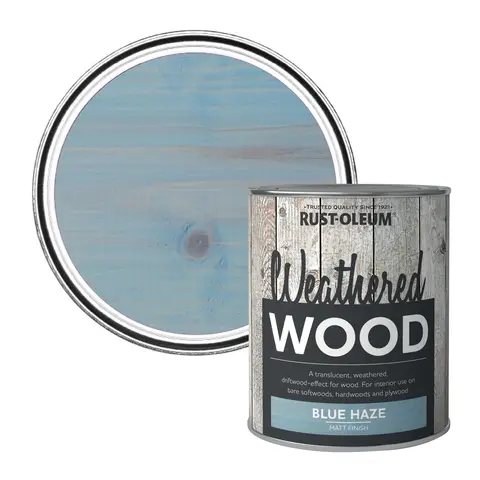 RUST-OLEUM WEATHERED WOOD FINISH BLUE HAZE 750ML