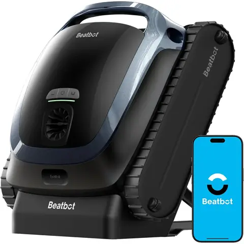 Beatbot AquaSense 2 Kabelloser Roboter-Poolreiniger mit Schutzabdeckung, Intelligentes Oberflächenparken, Doppelpass-Wasserlinienreinigung, Sauberer Boden, Wand & Wasserlinie, Für eingelassene Pools bis zu 300 m²