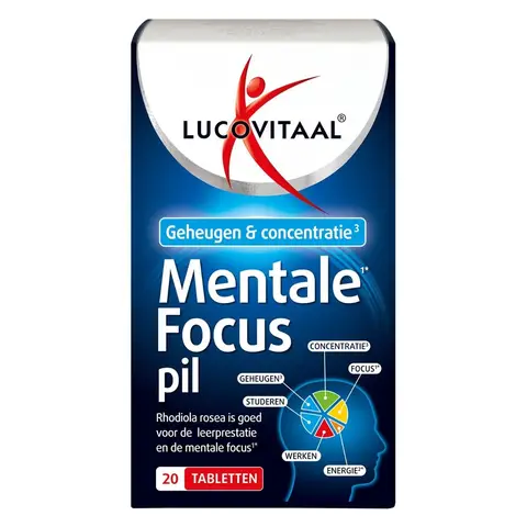 Lucovitaal Mentale Focus Pil 20 tabletten